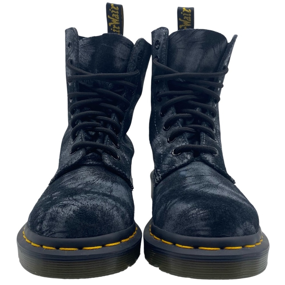 Dr. Martens Womens Shoes Pascal Boots Sz 5 Black Tie Dye Combat Casual Trendy - Picture 8 of 15